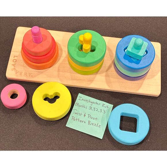 Lovevery Investigator Kit Twist & Pivot Pattern Puzzle - Picture 1 of 1